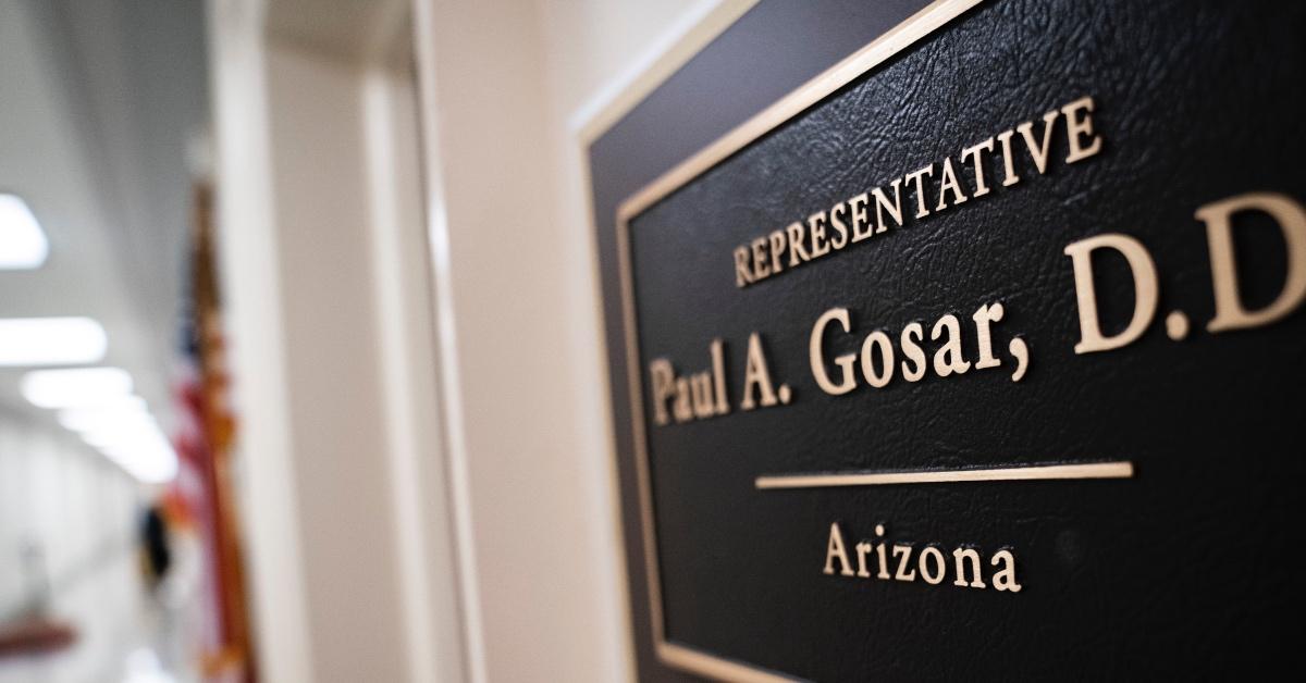 Paul Gosar's office sign