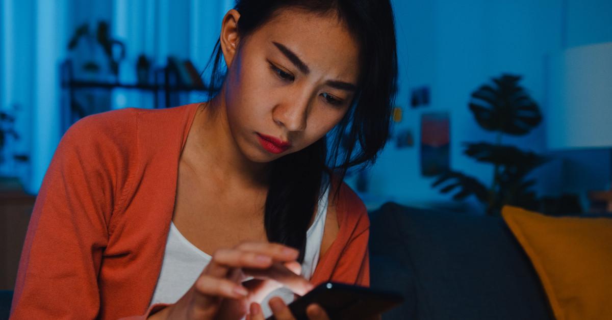 Woman using phone