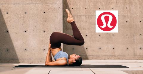 lululemon yoga and person doing yoga