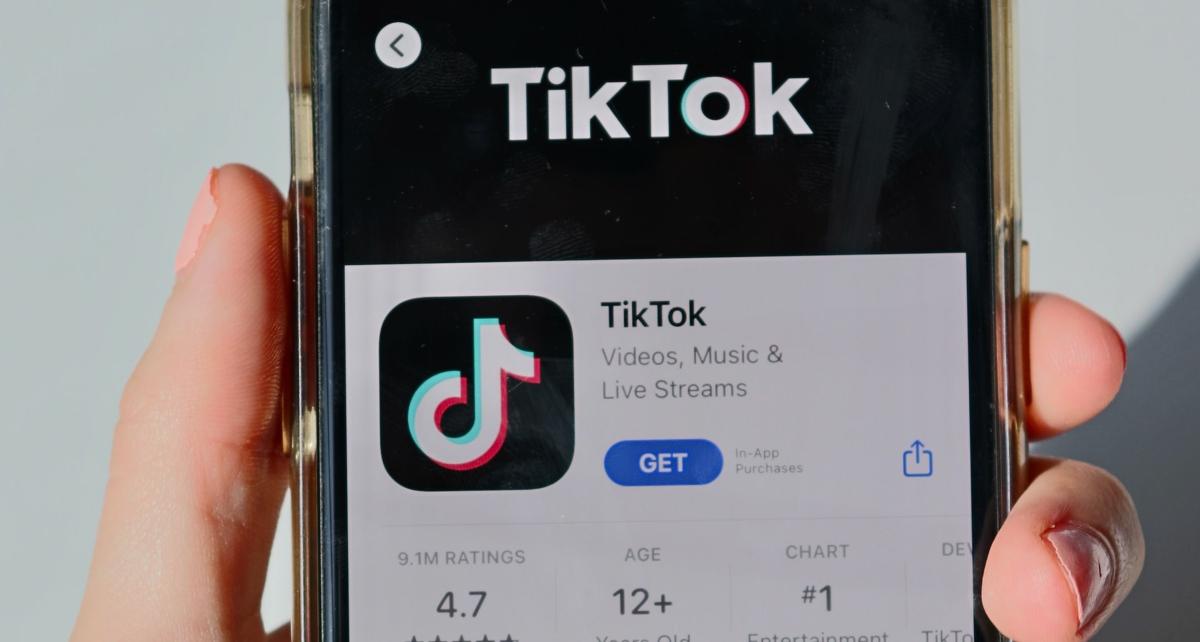 TikTok app on smartphone