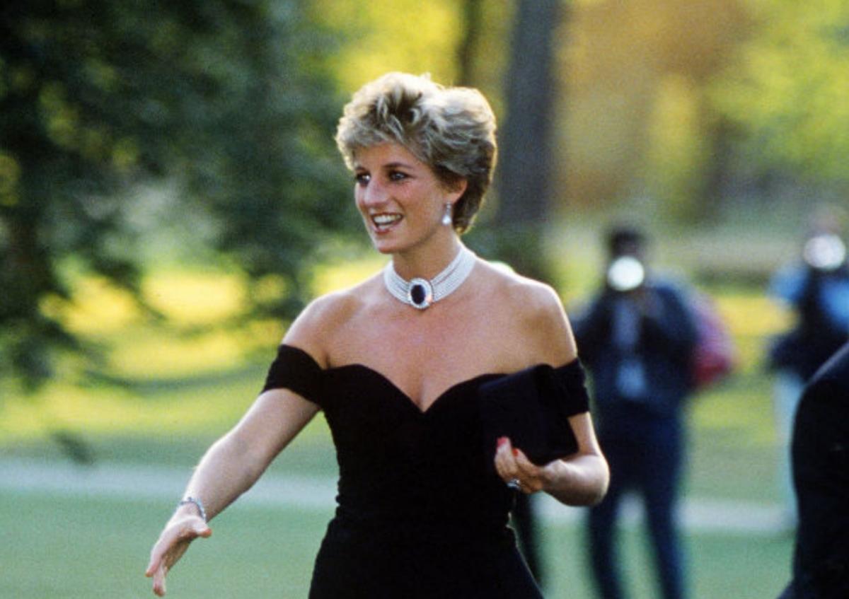 Princess Diana wearing the "revenge dress"