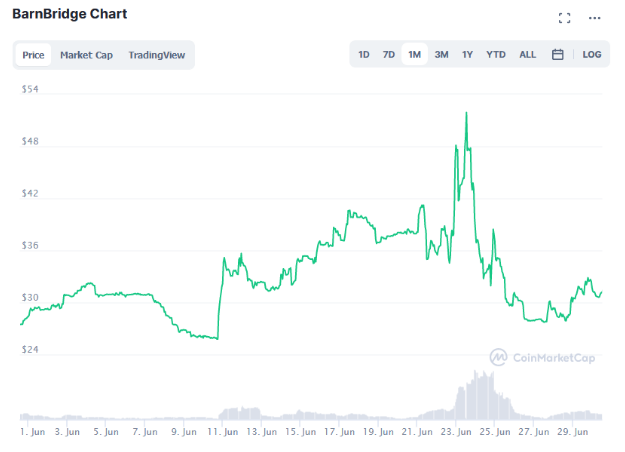 BarnBridge's price prediction