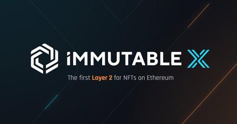 Immutable logo over black background