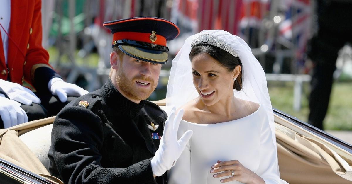 The Queen Mary Bandeau tiara being worn by Meghan Markle