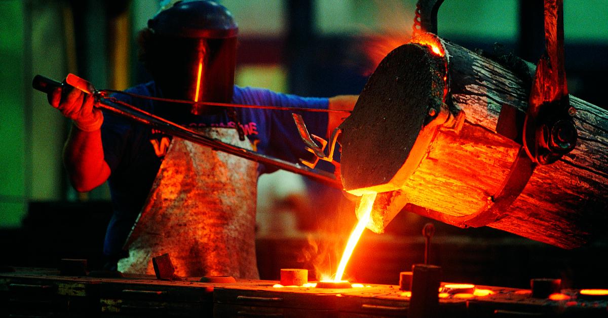 Steelworker at a plant