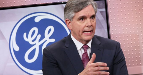 Larry Culp and GE Logo