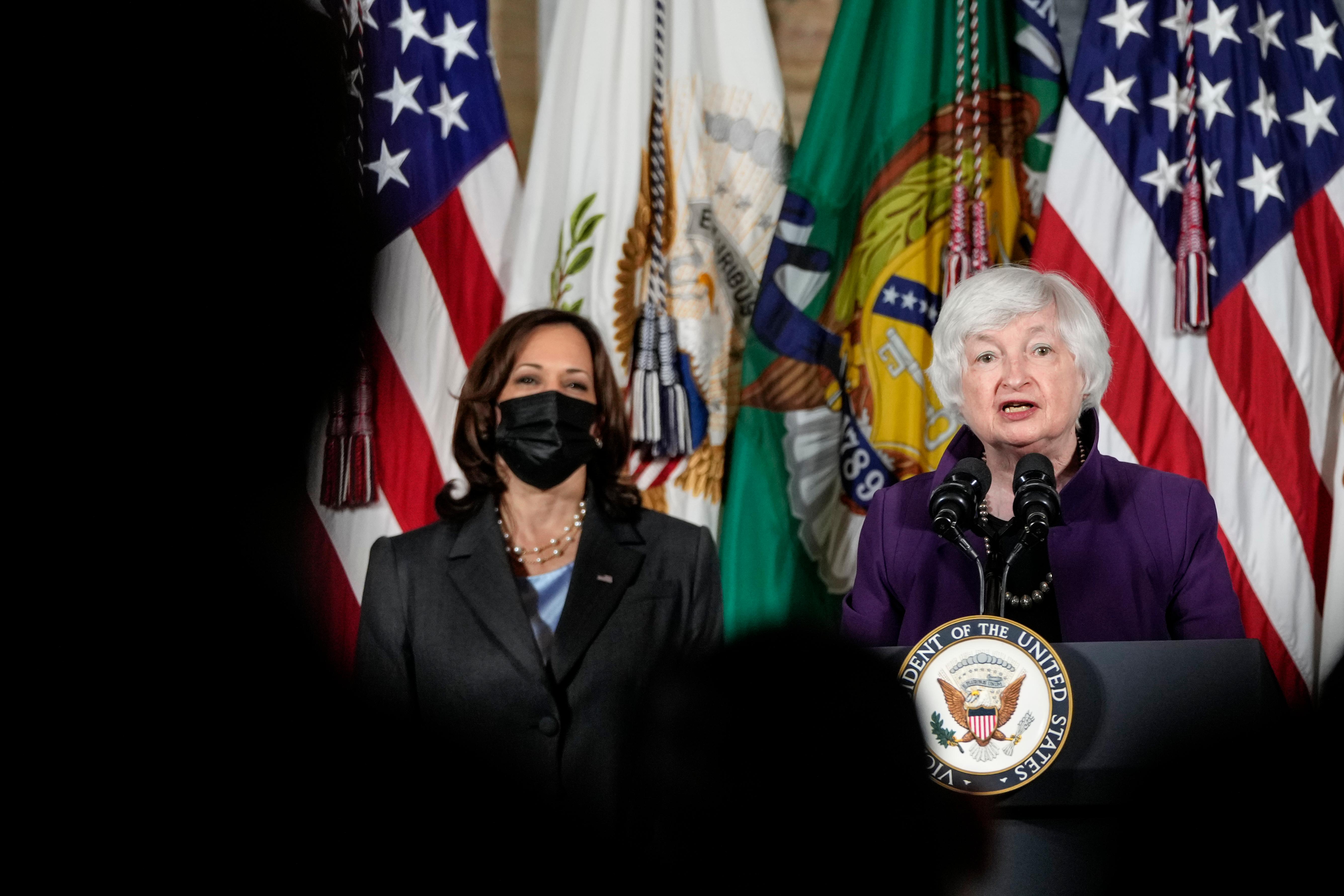 Vice President Kamala Harris and Treasury Secretary Janet Yellen