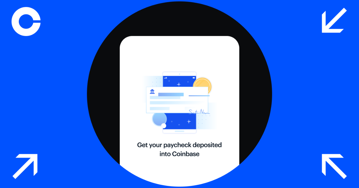 Coinbase paycheck deposit ad