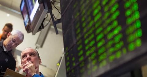 Investor looking at stock quotes