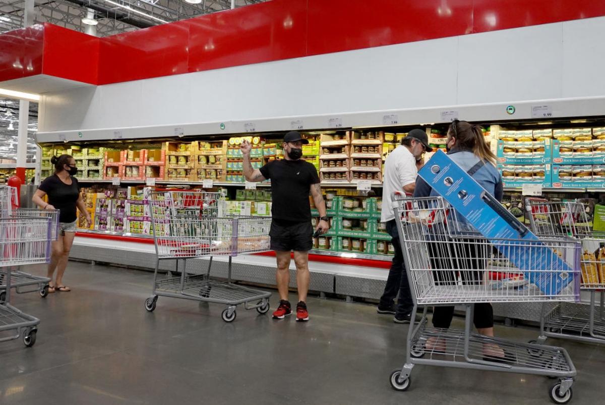 People shopping in Costco