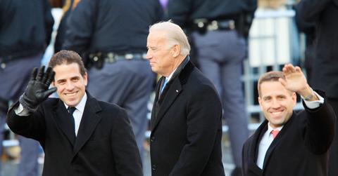 Hunter Biden, Joe Biden, and Beau Biden at the 2009 inauguration.