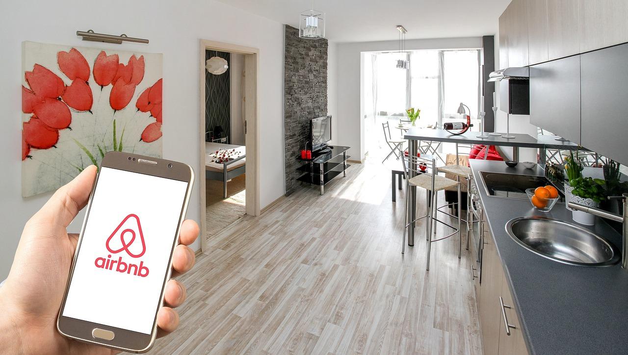 Airbnb app and a rental