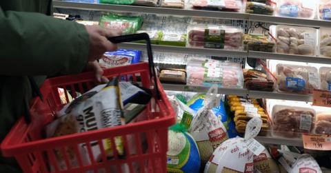 A person shopping for groceries
