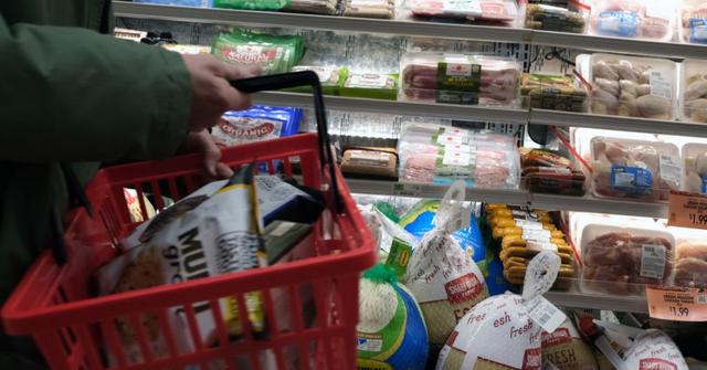 A person shopping for groceries