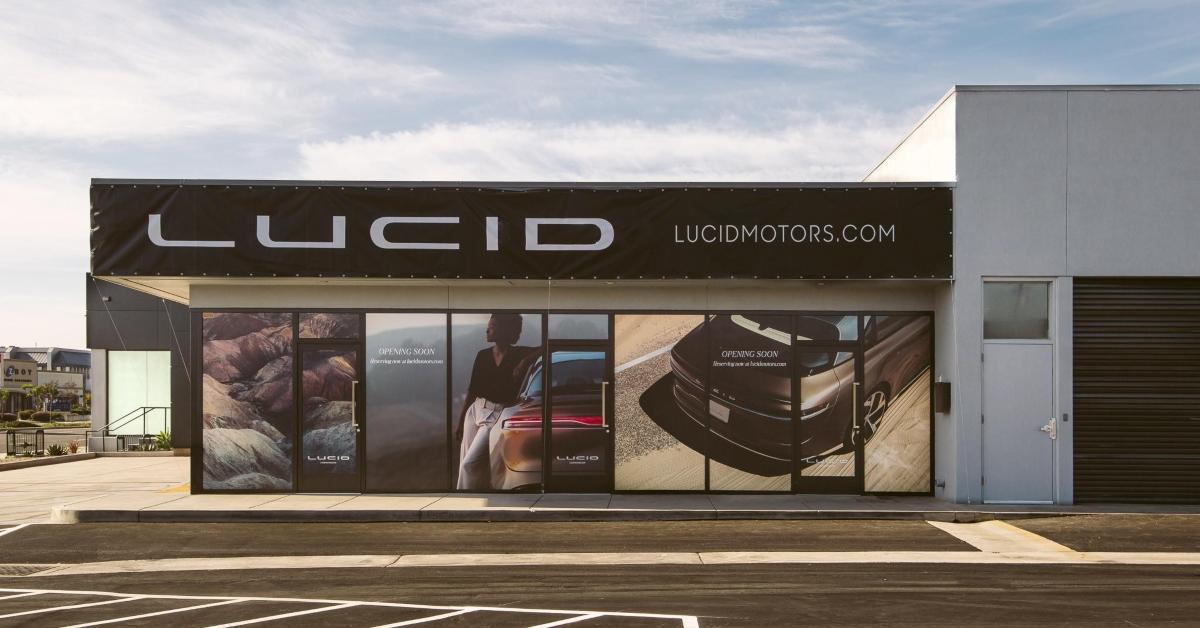 Lucid Motors electric vehicle showroom