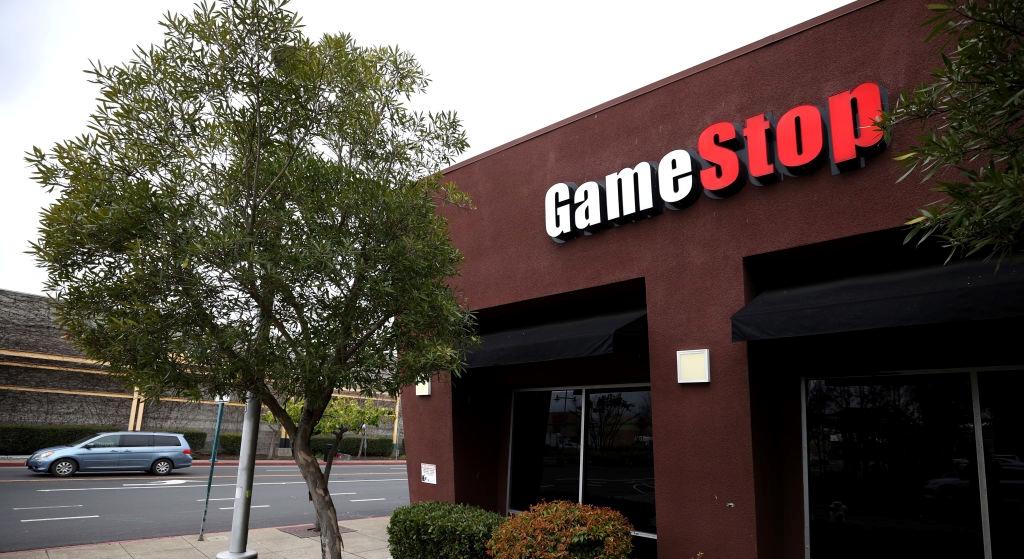 A GameStop storefront