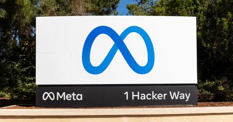 Meta sign near Facebook headquarters