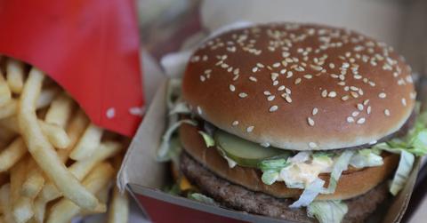 McDonald's Big Mac and fries on a tray