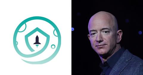 SafeMoon logo and Jeff Bezos