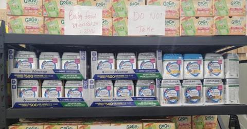 Baby formula at a border patrol facility in Texas
