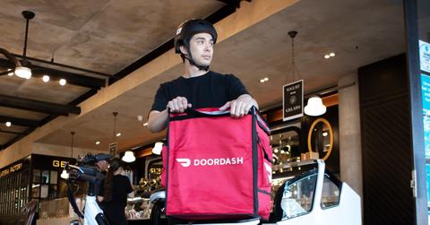 A DoorDash delivery person