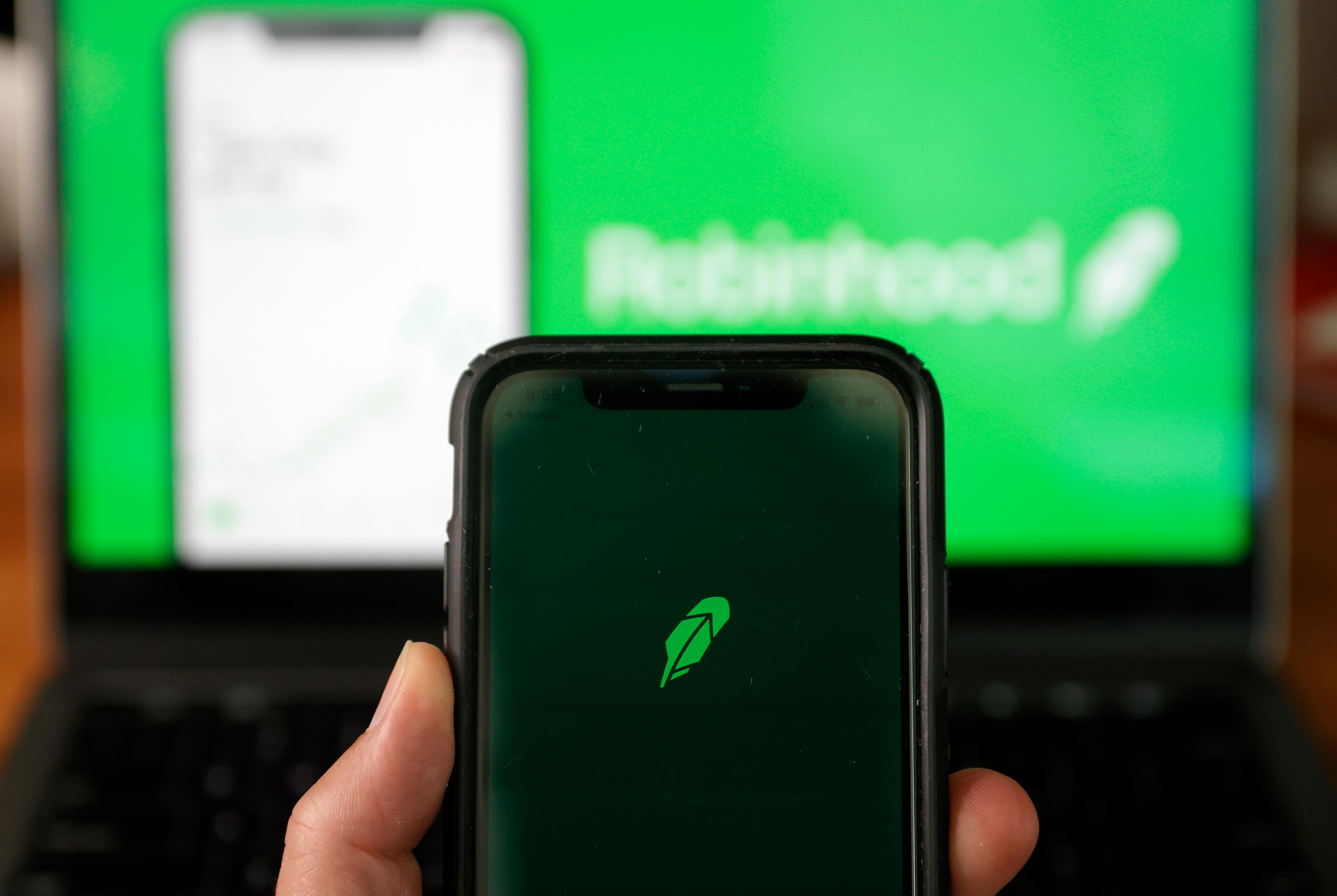Robinhood app displayed on a smartphone