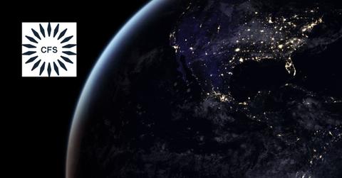 Earth from orbit and Commonwealth Fusion Systems logo