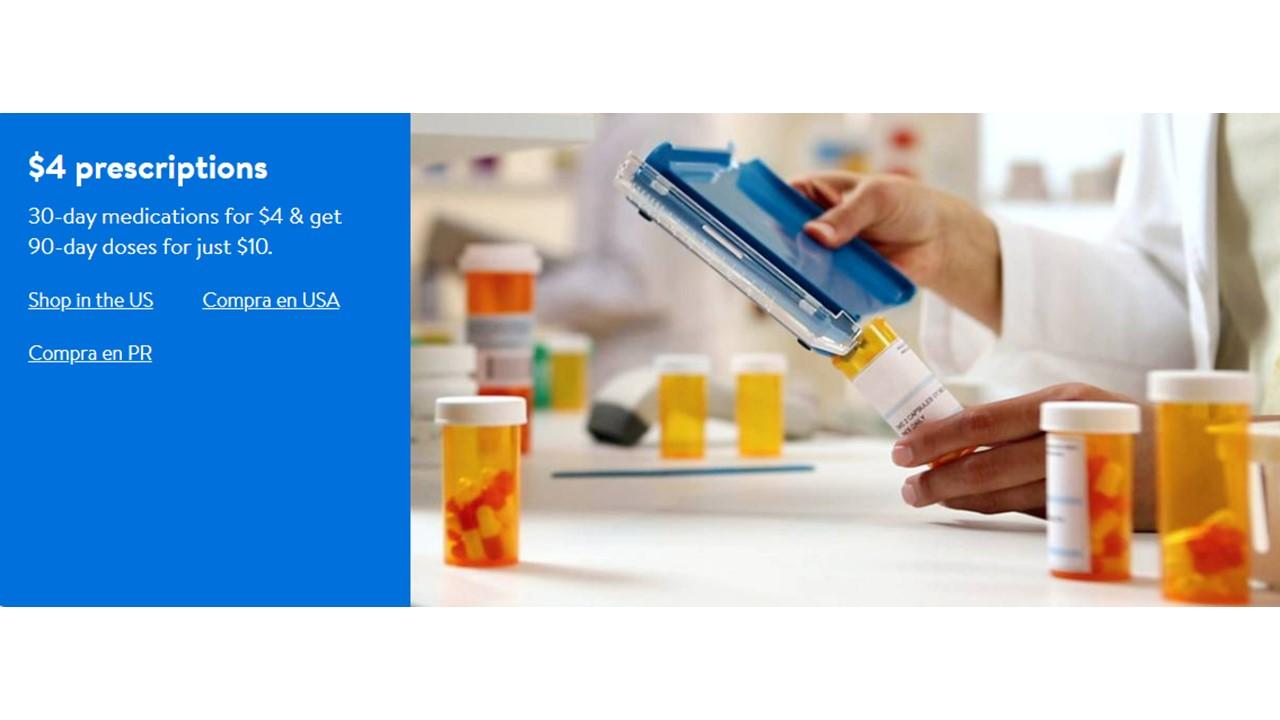 Walmart offers certain prescription discounts