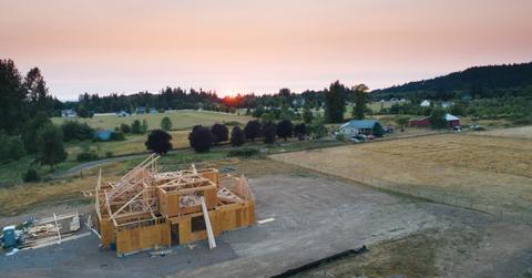 A home under construction