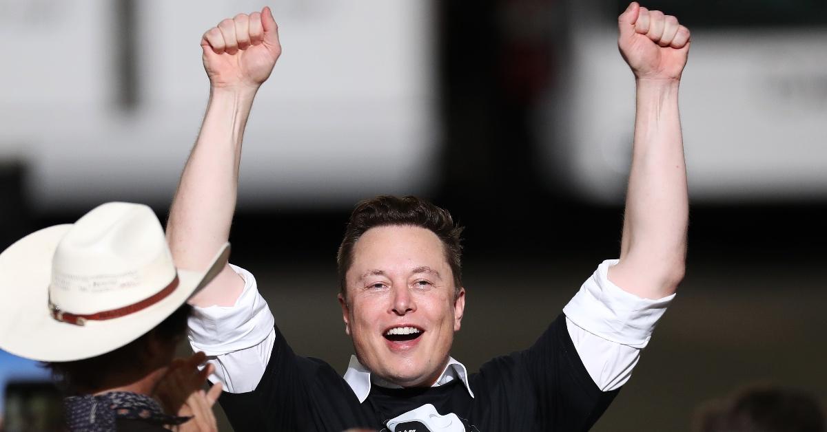 A happy Elon Musk