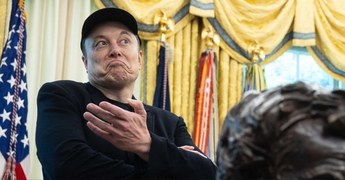 Elon Musk visits the Oval Office. 