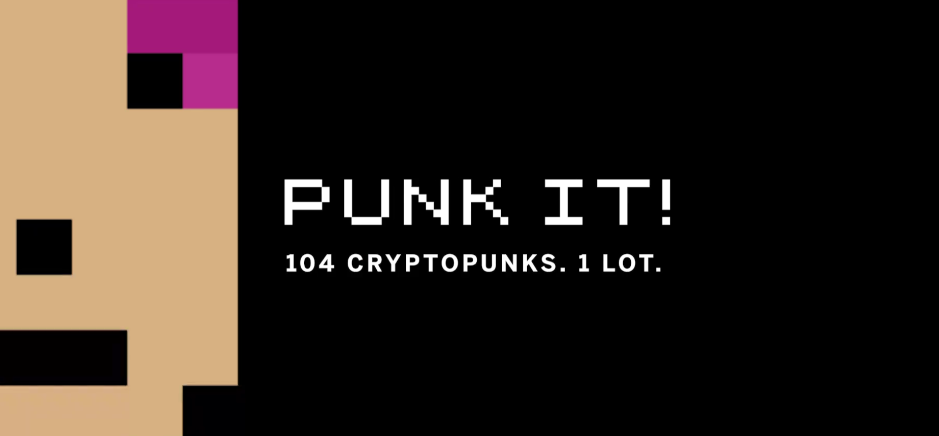 Sotheby's CryptoPunks collection ad