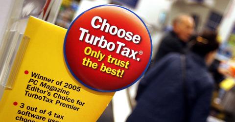 A TurboTax display