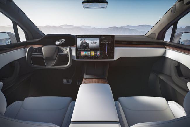 Interior view of Tesla vehicle