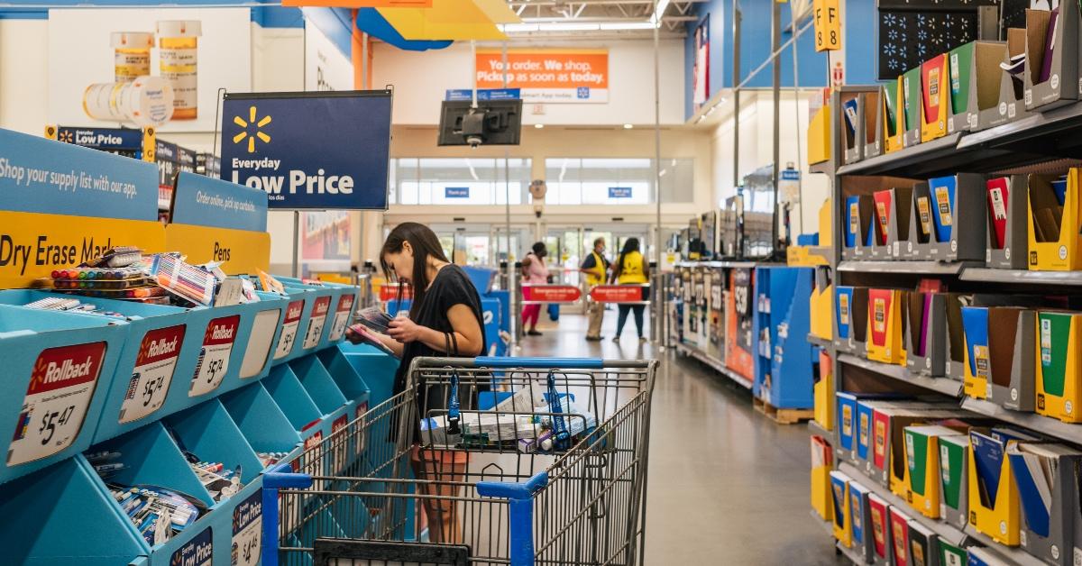 woman shopping in Walmart