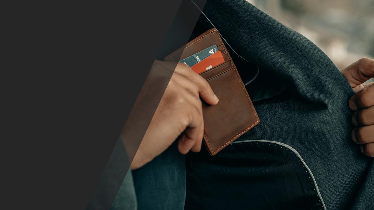 Credit cards in a wallet