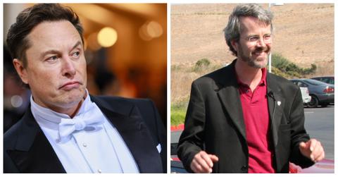 Elon Musk (left) and Martin Eberhard (right)