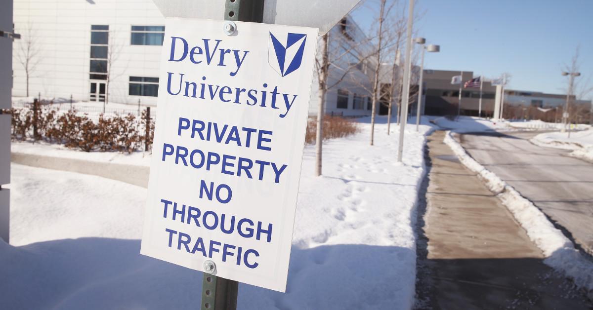 DeVry University sign