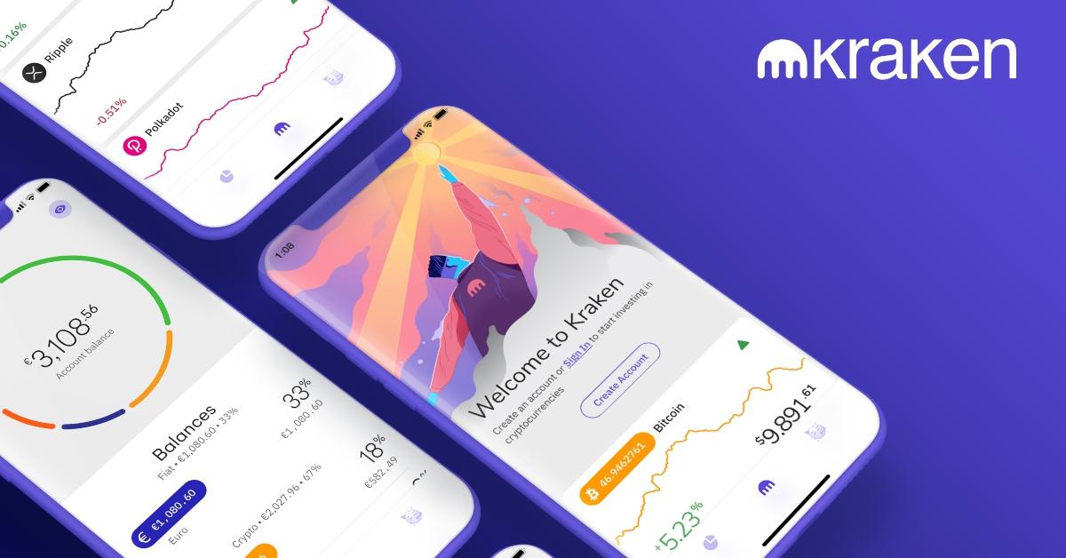 Kraken app on a smartphone