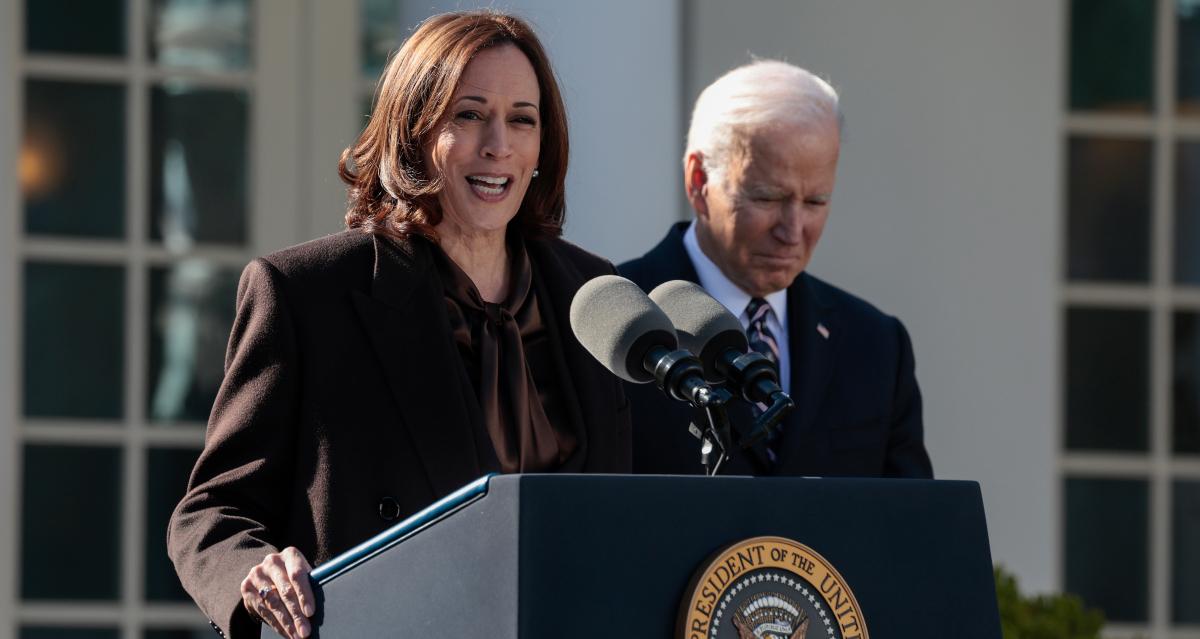 Joe Biden with Kamala Harris