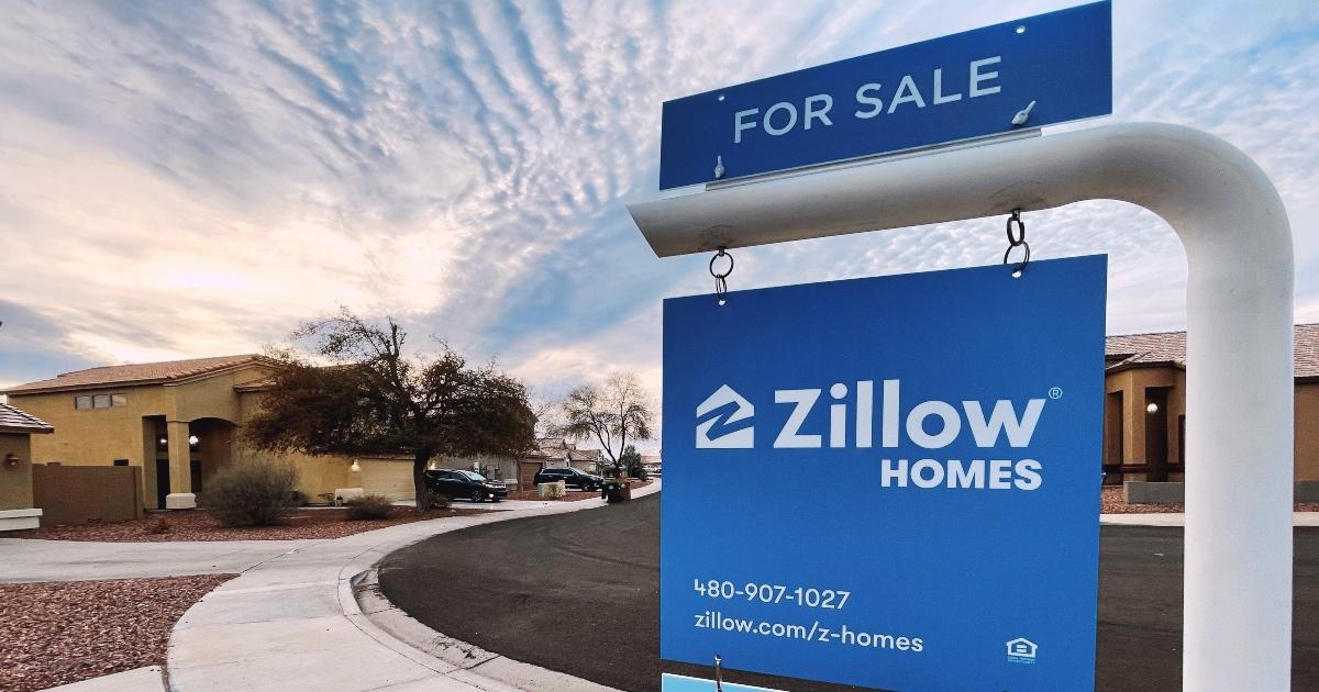 A Zillow Homes sale sign