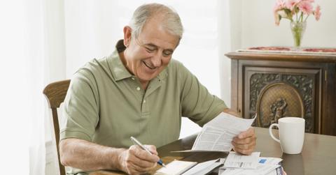 A man voiding a check