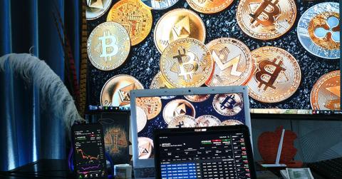 Cryptocurrency trading screens