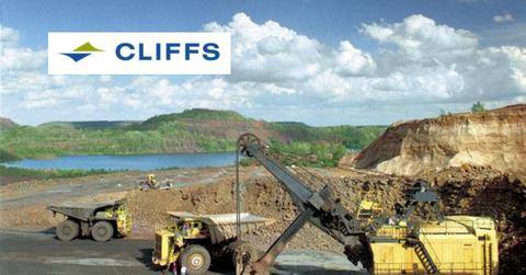 Cleveland-Cliffs work site and logo