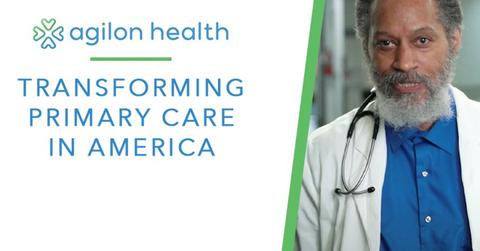 Doctor and Agilon Health logo