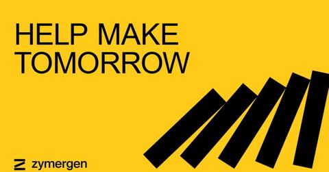 Zymergen logo and advertisement