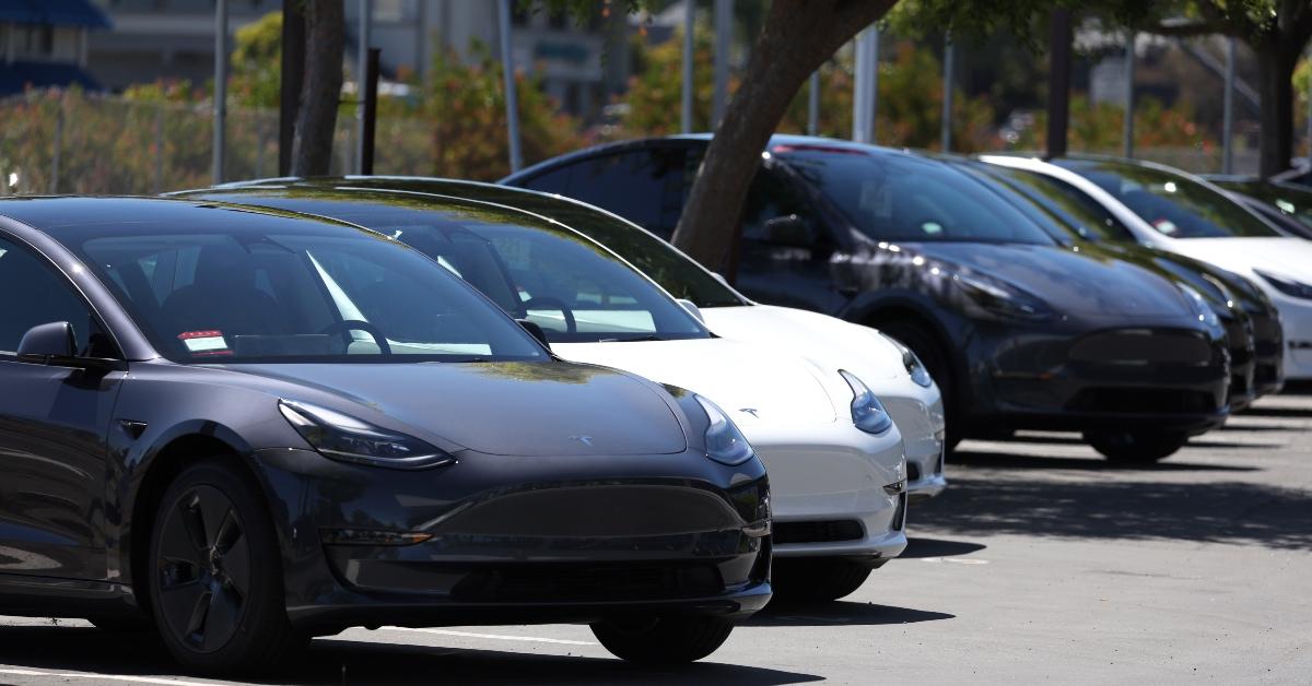 new vehicles lined up in lot