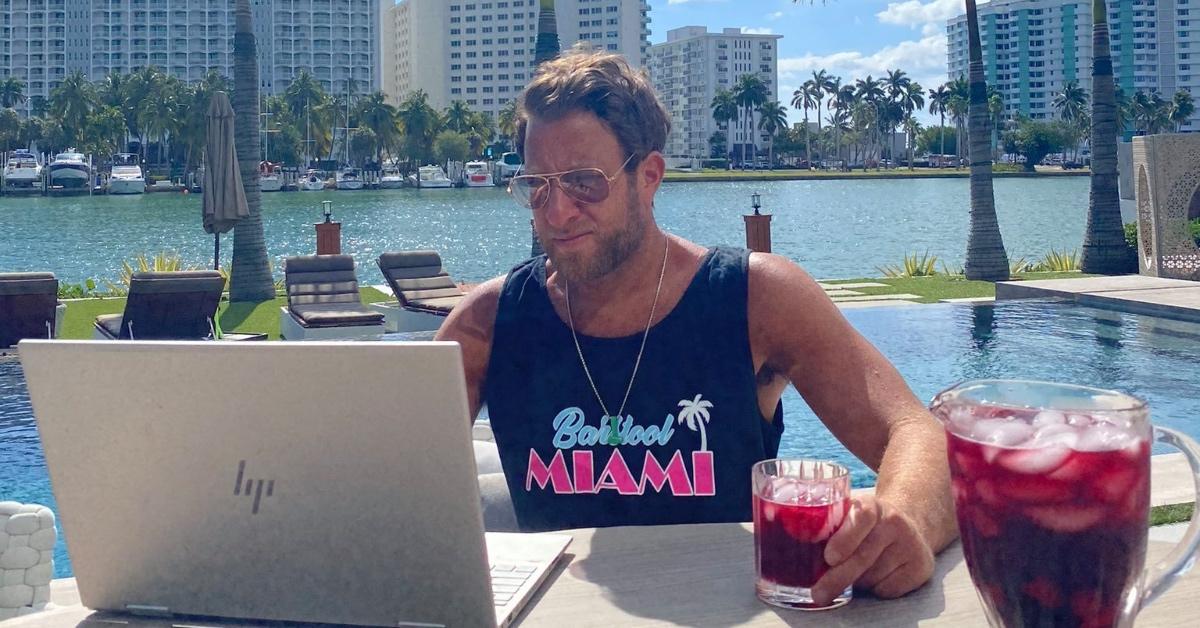 Dave Portnoy working in Miami