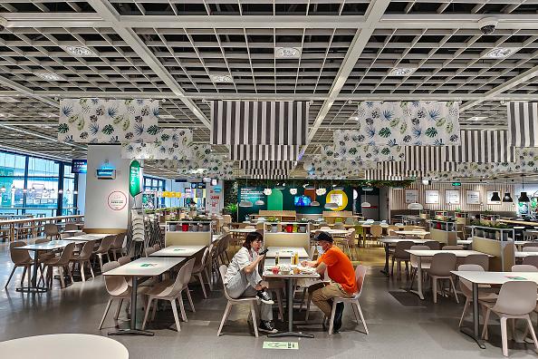 An IKEA food court