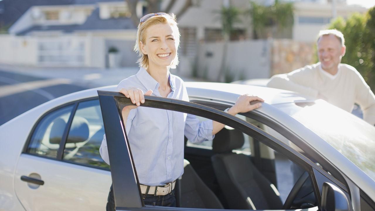 A couple selling their car